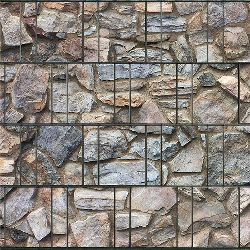Bretagne - Bedruckter Sichtschutz Streifen Rolle Doppelstab Zaun, Mauer, Pfad, Gehweg, Schiefer, Steinplatte