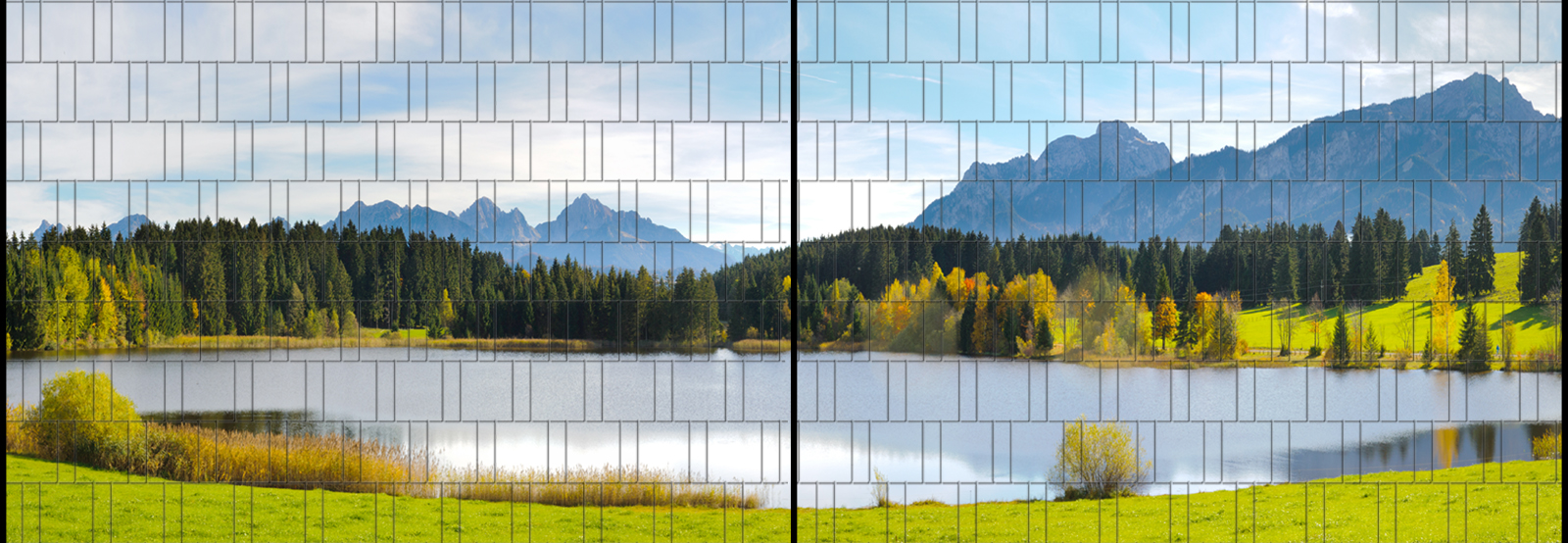 Bavaria - Panorama XL bedruckte Sichtschutzstreifen für Doppelstabmattenzaun
