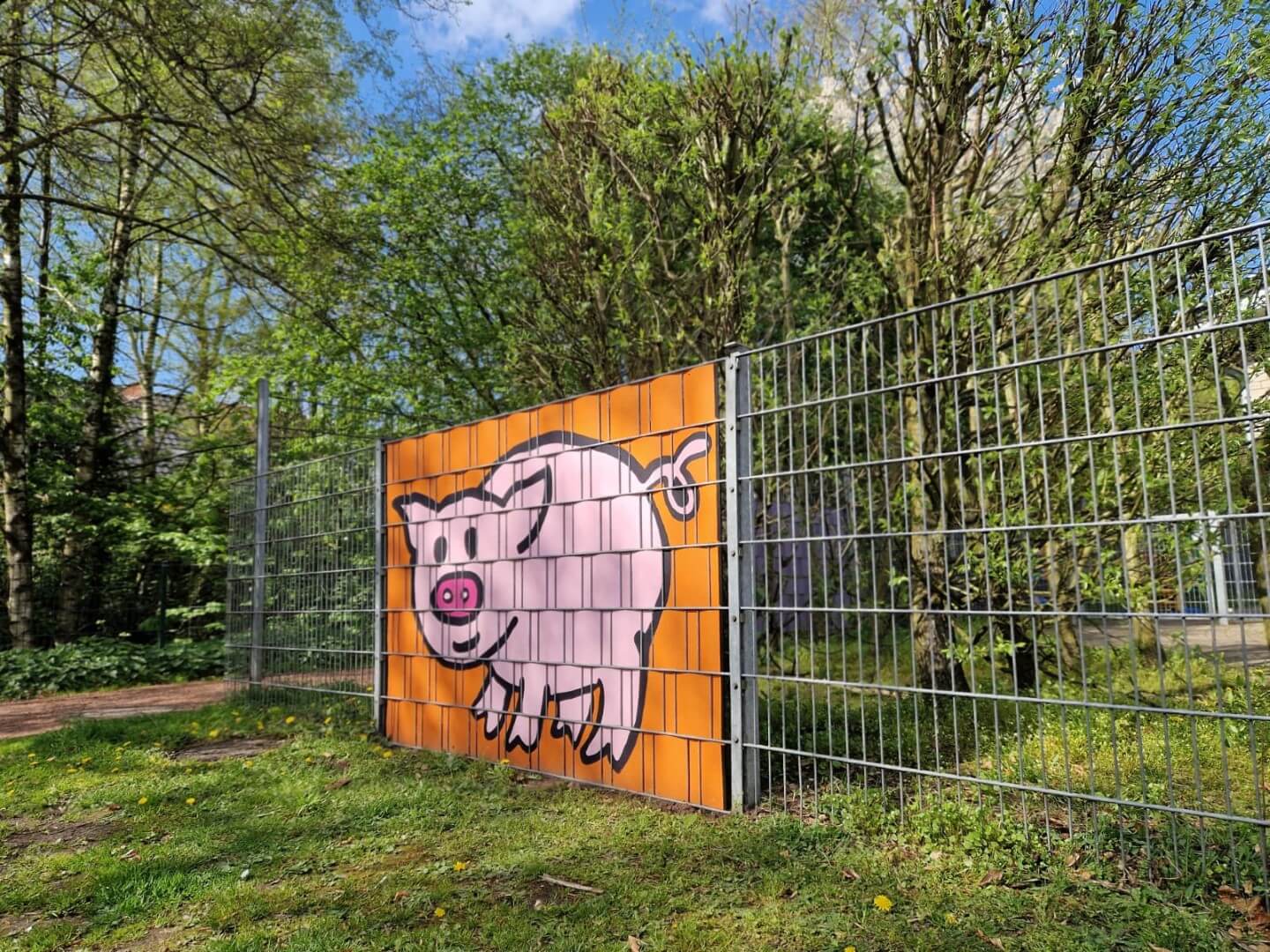 Schwein - Bedruckte Sichtschutzstreifen für Zäune