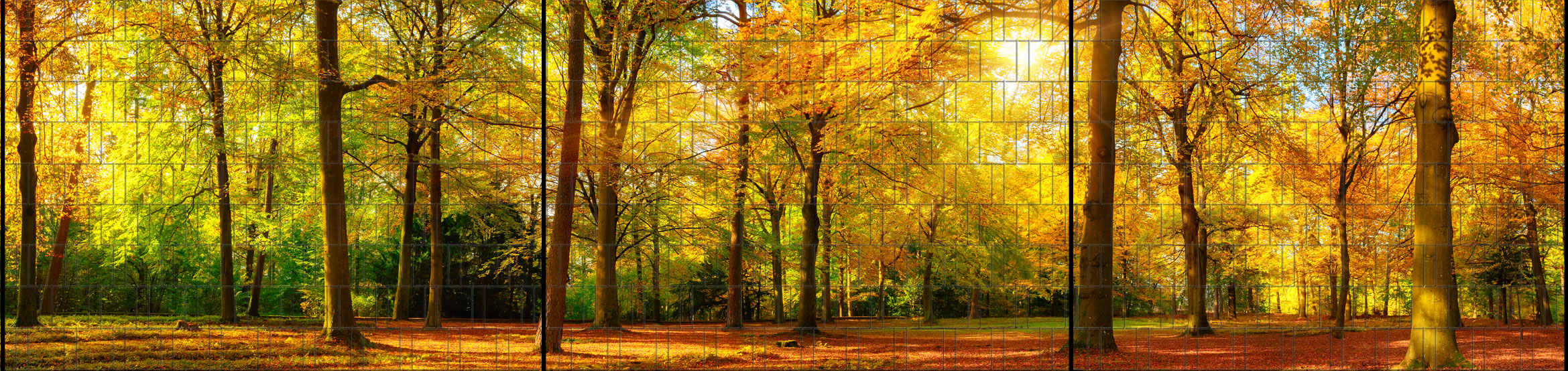 Herbst - Panorama XXL bedruckte Sichtschutzstreifen für Doppelstabmattenzaun